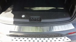 Ford Courier 2014–2023 Aizmugurējā bampera aizsarguzlika OmsaLine (matēts nerūsējošais tērauds) foto 2