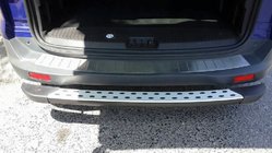 Ford Courier 2014–2023 Aizmugurējā bampera aizsarguzlika OmsaLine (matēts nerūsējošais tērauds) foto 3