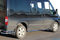 Ford Transit 2000–2014 Sānu sliekšņu caurules BB002 (2 gab., nerūsējošais tērauds) 70 mm, L1 (īsa) foto 1