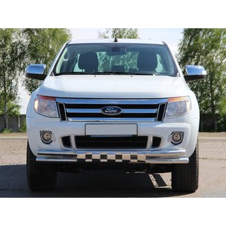 Priekšējais aizsargstienis ST016 (nerūsējošais tērauds) Ford Ranger 2011–2022 foto 1