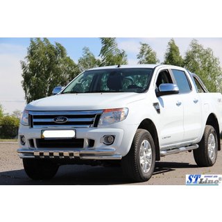 Priekšējais aizsargstienis ST016 (nerūsējošais tērauds) Ford Ranger 2011–2022 foto 2