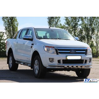 Priekšējais aizsargstienis ST016 (nerūsējošais tērauds) Ford Ranger 2011–2022 foto 3