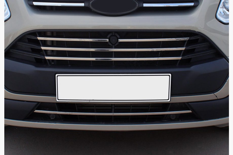Ford Custom 2013–2022 Radiatora režģa uzlikas 2013-2018 (5 gab., nerūsējošais tērauds) Carmos - turku teras Image