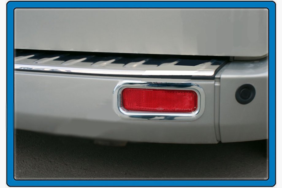 Ford Custom 2013–2022 Aizmugurējo atstarotāju apmales (2 gab., nerūsējošais tērauds) OmsaLine – itāļu nerūsējošais tērauds Image