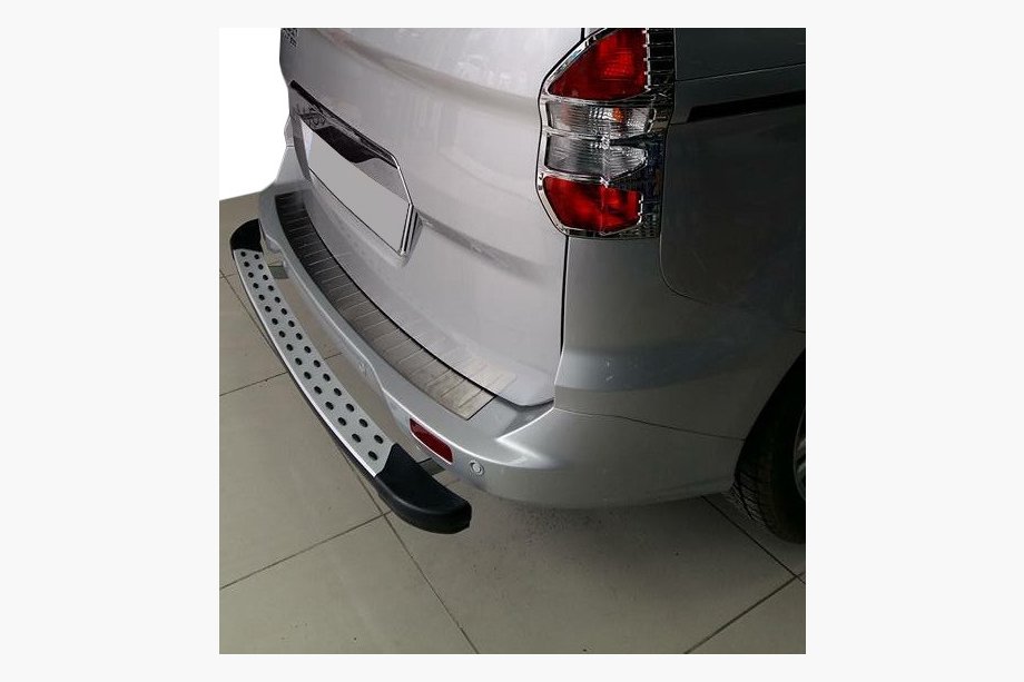 Ford Courier 2014–2023 Aizmugurējā bampera aizsarguzlika OmsaLine (matēts nerūsējošais tērauds) Image