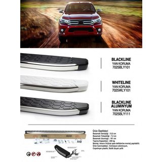 Sānu sliekšņi Blackline (2 gab., alumīnijs) Toyota Hilux 2015– foto 1