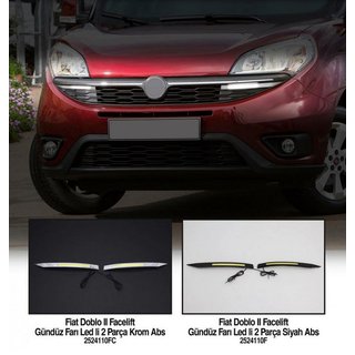 Dienas gaitas lukturi, hromēti (2014↗, LED) Fiat Doblo II 2010–2022 foto 3