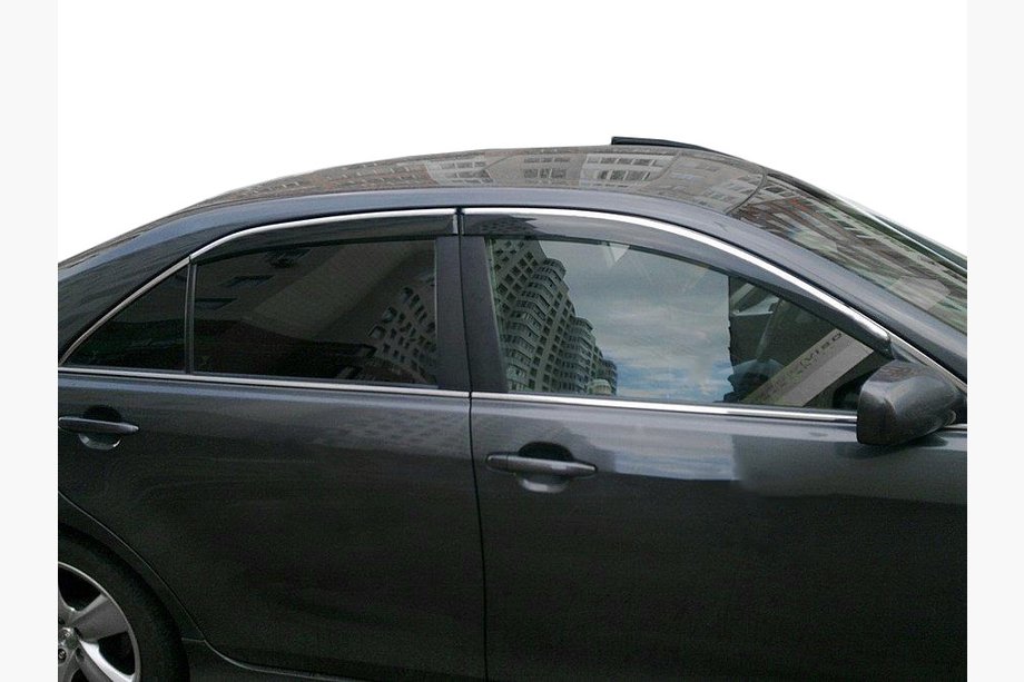 Toyota Camry 2006–2011 Logu vēja deflektori ar hroma līsti (4 gab., SIM) Image