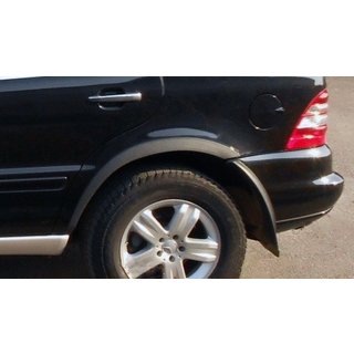 Riteņu arku uzlikas (4 gab., melns metāls) Mercedes ML W163 1997–2005 foto 1