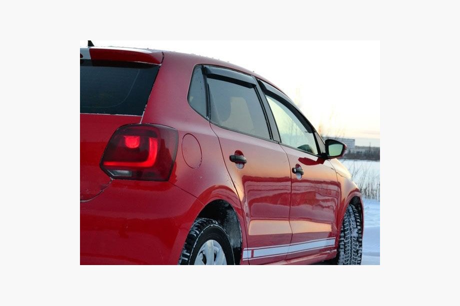 Volkswagen Polo 2010–2017 Logu vēja deflektori HB (4 gab., Niken) Image