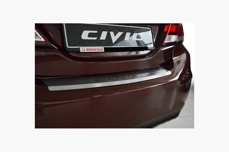 Honda Civic Sedan IX 2011–2016 Aizmugurējā bampera uzlika ar ieloci Nataniko (2014-2017, nerūsējošais tērauds) Image