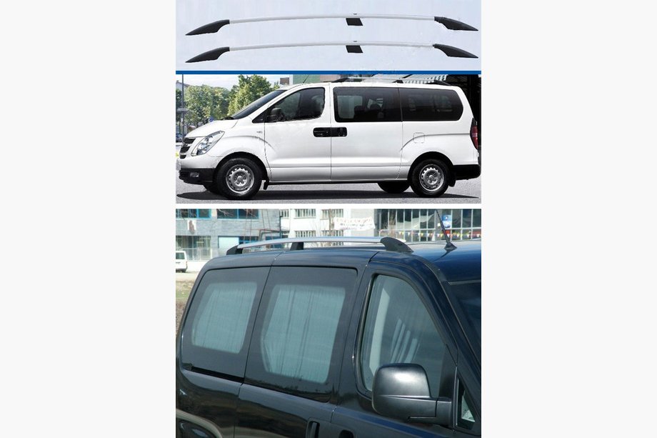 Hyundai H300, H1, Starex 2008–2020 Hromēti jumta reliņi Image