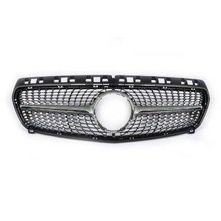 Priekšējais radiatora režģis Diamond Silver (2012-2015) Mercedes A-сlass W176 2012–2018 foto 2