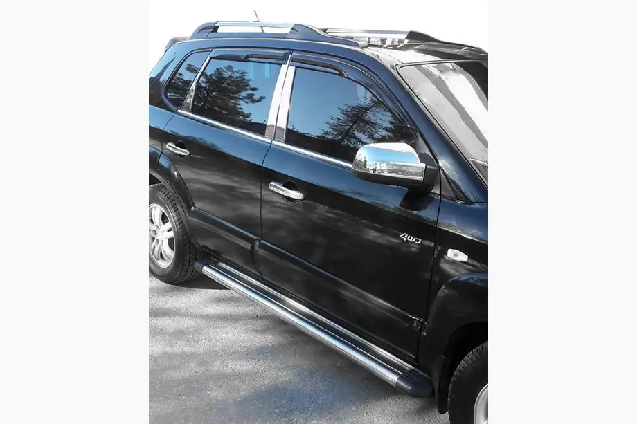 Hyundai Tucson JM 2004– Statņu uzlikas (nerūsējošais tērauds) Image