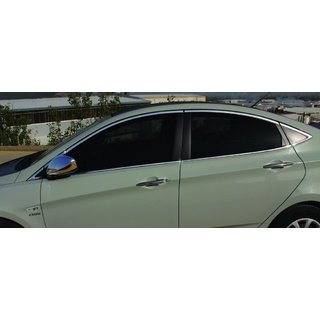 Pilns logu apdares komplekts (14 gab., nerūsējošais tērauds) Hyundai Accent 2011–2017 foto 1