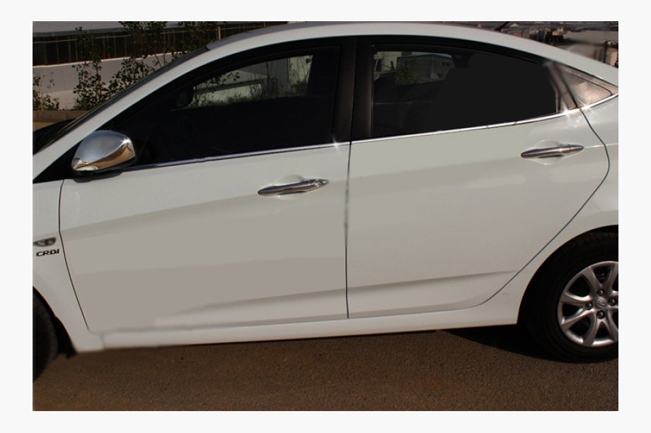 Hyundai Accent 2011–2017 Logu apakšējie moldingi (6 gab., nerūsējošais tērauds) OmsaLine – itāļu nerūsējošais tērauds Image