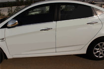 Hyundai Accent 2011–2017 Logu apakšējie moldingi (6 gab., nerūsējošais tērauds) OmsaLine – itāļu nerūsējošais tērauds foto 1