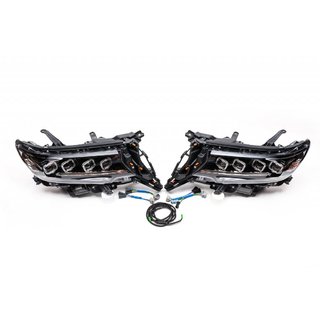 Priekšējie lukturi Lexus-design 4-LED V1 (2017+, 2 gab.) Toyota Land Cruiser Prado 150 2009–2023 foto 4