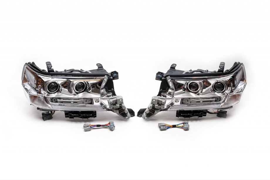 Toyota Land Cruiser 200 2007–2021 Priekšējie lukturi 2016+ (Standart) Pilns komplekts (2 gab.) Foto 2