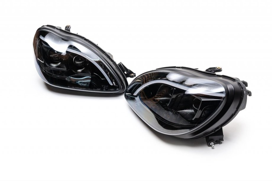 Mercedes S-class W220 1998–2005 Priekšējie lukturi ar LED gabarītgaismām (2 gab.) Image