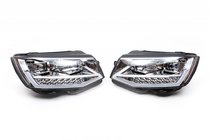 Volkswagen T6 2015–2024 Priekšējie lukturi ar LED gaismām 2015-2019 (Silver, 2 gab.) foto 1