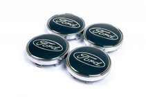 Ford Diska centrālie vāciņi 61/56 mm zili (4 gab.) foto 1