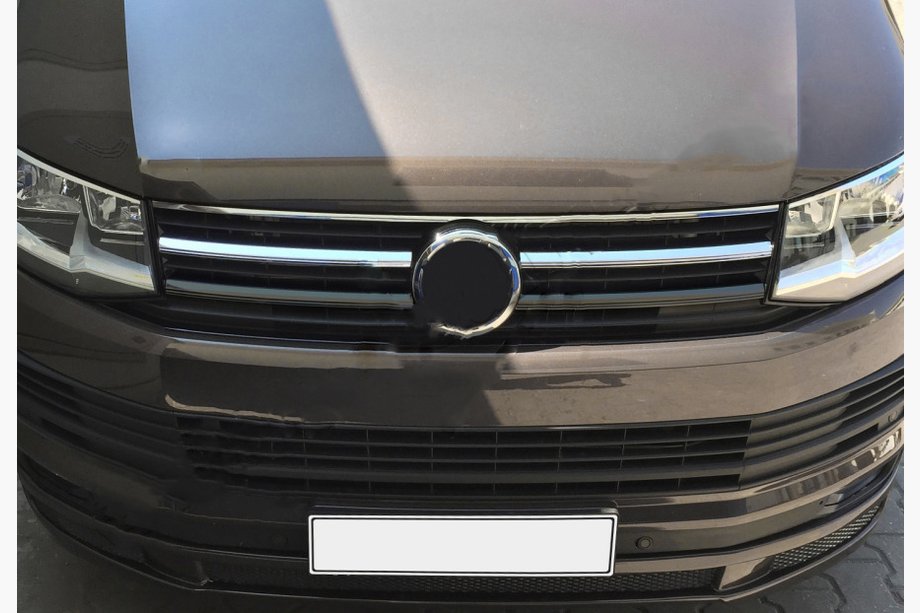 Volkswagen T6 2015–2024 Augšējās restes uzlikas 2015-2019 (2 gab., nerūsējošais tērauds) OmsaLine – itāļu nerūsējošais tērauds Image