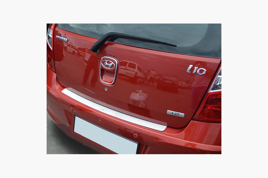 Hyundai I-10 2008–2013 Natanika aizmugurējā bufera aizsarguzlika (nerūsējošais tērauds) Image