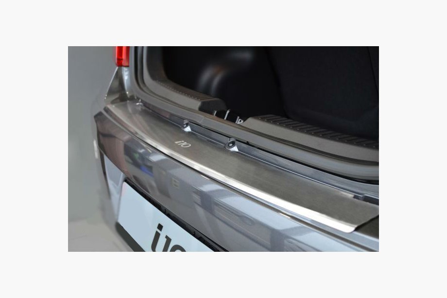 Hyundai I-10 2008–2013 Aizmugurējā bampera aizsarguzlika ar ieloku Natanika (nerūsējošais tērauds) Image