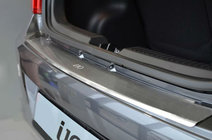 Hyundai I-10 2008–2013 Aizmugurējā bampera aizsarguzlika ar ieloku Natanika (nerūsējošais tērauds) foto 1