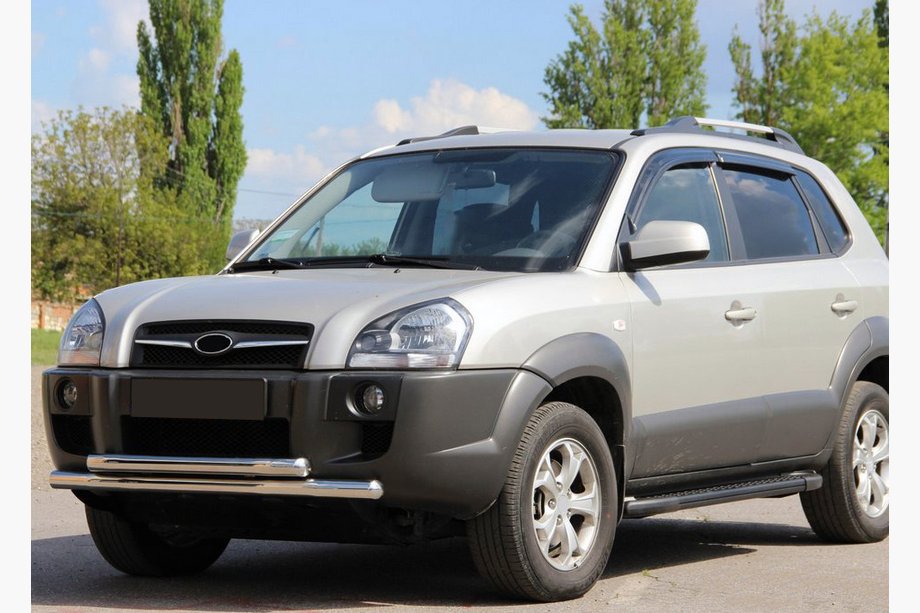 Hyundai Tucson JM 2004– Priekšējais aizsargstienis ST014 (nerūsējošais tērauds) Image