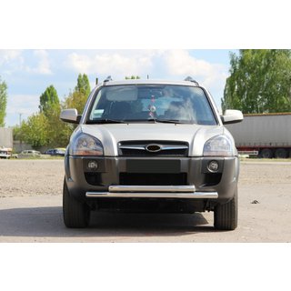 Priekšējais aizsargstienis ST014 (nerūsējošais tērauds) Hyundai Tucson JM 2004– foto 2
