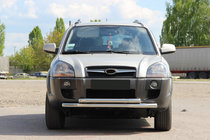 Hyundai Tucson JM 2004– Priekšējais aizsargstienis ST014 (nerūsējošais tērauds) foto 2