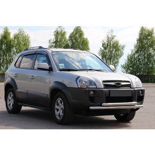 Priekšējais aizsargstienis ST014 (nerūsējošais tērauds) Hyundai Tucson JM 2004– foto 3