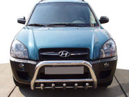 Hyundai Tucson JM 2004– Bullbar WT003 (nerūsējošais tērauds) 60 mm foto 1