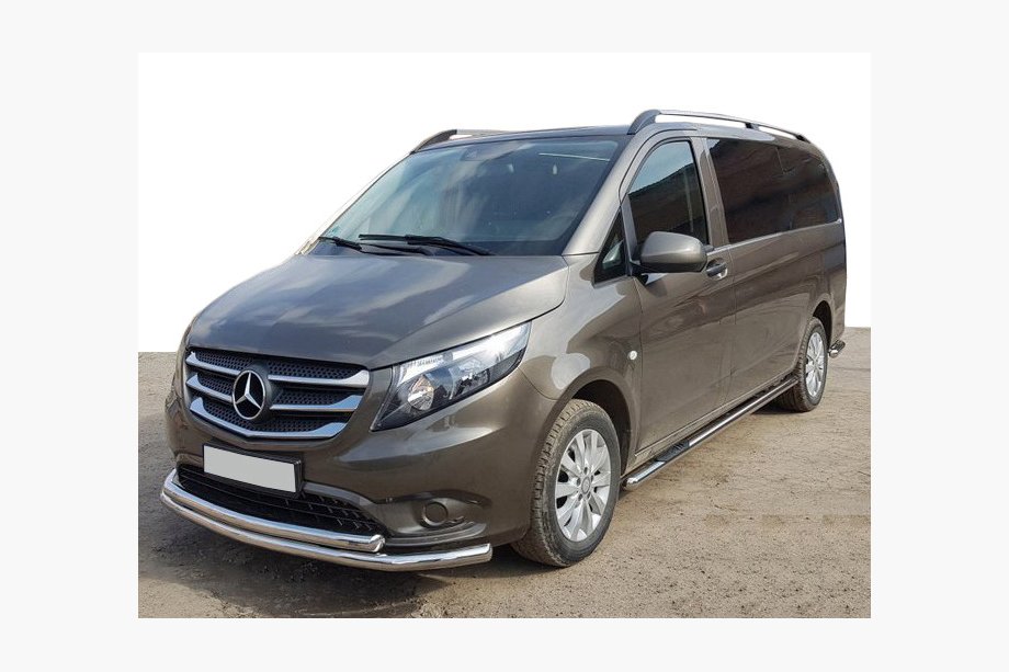 Mercedes Vito/V klase W447 2014– Priekšējais aizsargstienis ST014 (nerūsējošais tērauds) 60/60 mm Image