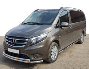 Mercedes Vito/V klase W447 2014– Priekšējais aizsargstienis ST014 (nerūsējošais tērauds) 60/60 mm foto 1