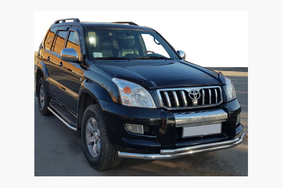 Toyota Land Cruiser Prado 120 2002–2009 Priekšējā aizsargstanga ST014 (nerūsējošais tērauds) 60/42 mm Image