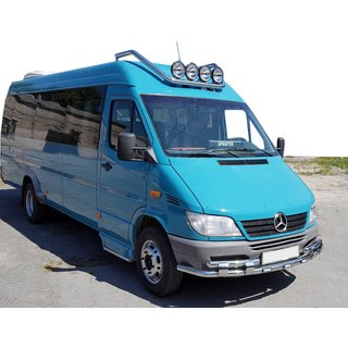 Priekšējais aizsargstienis ST015-2 (nerūsējošais tērauds) Mercedes Sprinter W901/902/903/904/905 1995–2006 foto 1