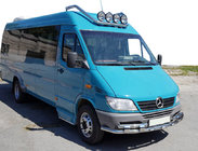 Mercedes Sprinter W901/902/903/904/905 1995–2006 Priekšējais aizsargstienis ST015-2 (nerūsējošais tērauds) foto 1