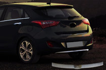 Hyundai I-30 2012–2017 Aizmugurējā bampera augšējā uzlika (HB, nerūsējošais tērauds) foto 1