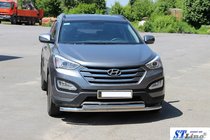 Hyundai Santa Fe 3 2012–2018 Priekšējā aizsargstanga ST014 (nerūsējošais tērauds) foto 5