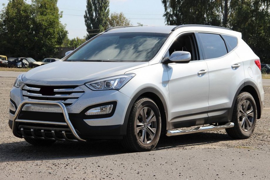 Hyundai Santa Fe 3 2012–2018 Priekšējais aizsargloks WT003 (nerūsējošais tērauds) Image