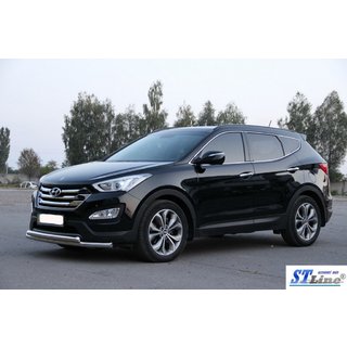 Priekšējā aizsargstanga ST014 (nerūsējošais tērauds) Hyundai Santa Fe 3 2012–2018 foto 3