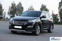 Hyundai Santa Fe 3 2012–2018 Priekšējā aizsargstanga ST014 (nerūsējošais tērauds) foto 4