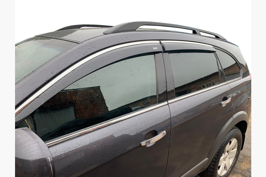 Chevrolet Captiva 2006–2019 Logu vēja deflektori ar hromu (4 gab., CSV029-AC) Image