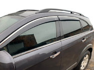 Chevrolet Captiva 2006–2019 Logu vēja deflektori ar hromu (4 gab., CSV029-AC) foto 1
