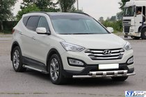Hyundai Santa Fe 3 2012–2018 Priekšējā aizsargstanga ST015 (nerūsējošais tērauds) foto 3