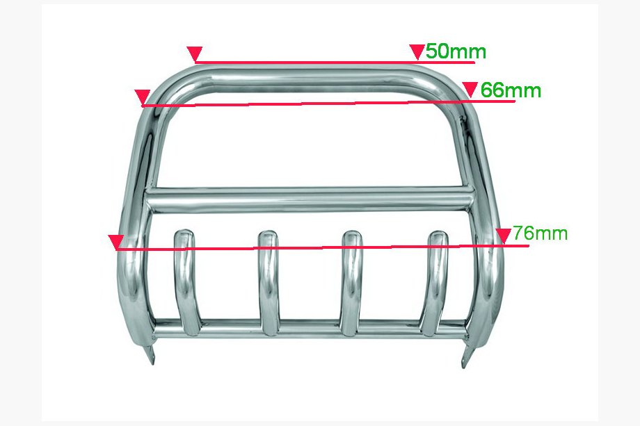 Land Rover Freelander II 2006–2014 Priekšējais aizsargstienis (kengurins) QT006 (nerūsējošais tērauds) Image
