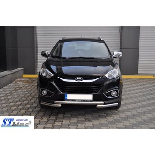 Priekšējais aizsargstienis ST014-1 (nerūsējošais tērauds) Hyundai IX-35 2010–2015 foto 2